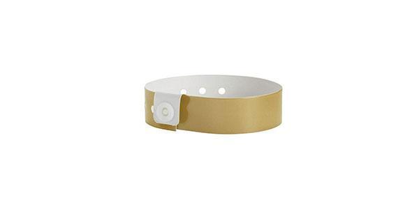 Gold Festival Wristbands – Available Plain or Branded with Text & Logo in  Single Print Colour. - The Ribbon Company