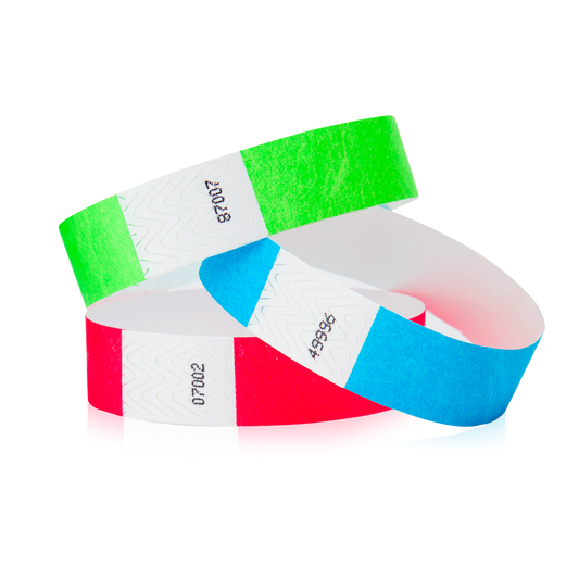 3/4" Tyvek® Wristbands Solid Colors