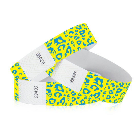 3/4" Tyvek Neon Cheetah Wristband