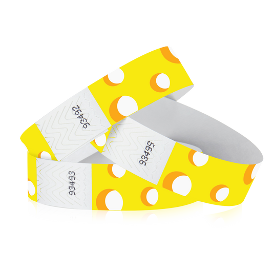 3/4" Tyvek Cheese Wristbands