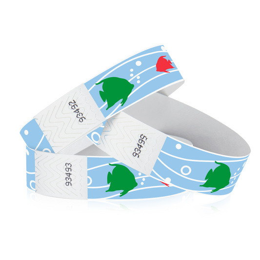 3/4" Tyvek Tropical Fish Wristbands