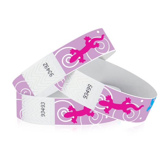 3/4" Tyvek Geckos Wristbands