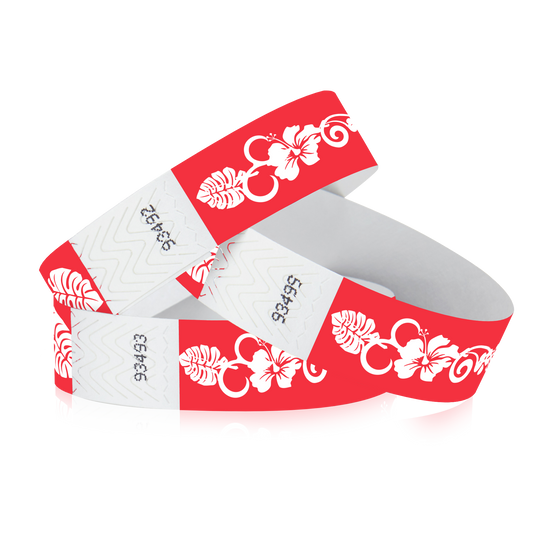 3/4" Tyvek Hawaiian Wristbands