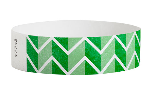 3/4" Tyvek Zig Zags Wristbands