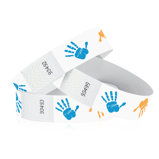 3/4" Tyvek Hands Wristbands