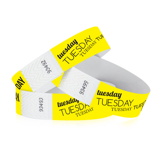 3/4" Tyvek Tuesday Wristbands