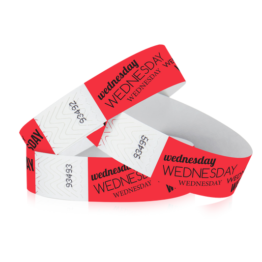 3/4" Tyvek Wednesday Wristbands