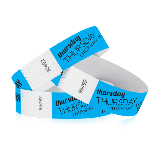 3/4" Tyvek Thursday Wristbands