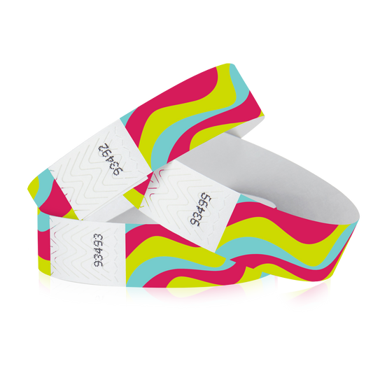 3/4" Tyvek Groovy Wristbands