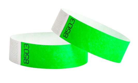 3/4" Tyvek Dual Number Wristbands