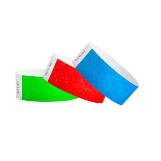 1" Tyvek Solid Color Wristbands