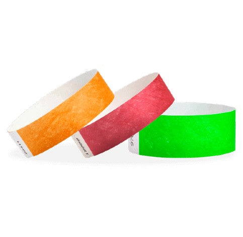 Custom 3/4" Tyvek Wristbands Solid Colors