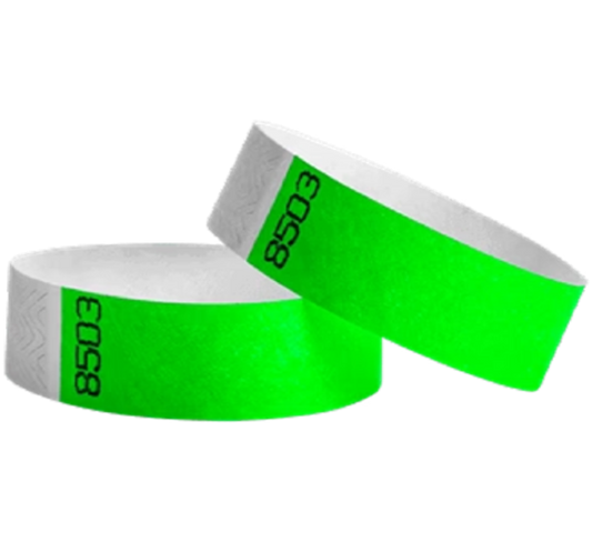 3/4" Duplicate Numbered Tyvek Wristbands